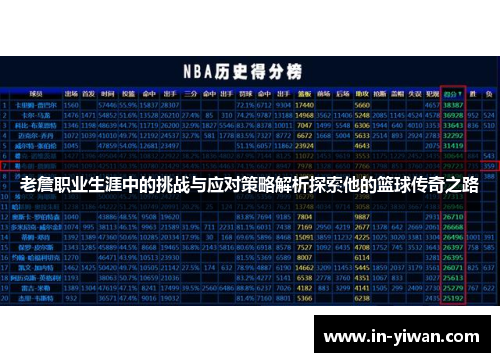 老詹职业生涯中的挑战与应对策略解析探索他的篮球传奇之路